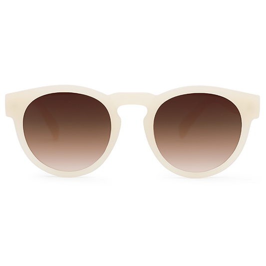 Chelsea Nude Sunglasses Gradient Lens Round Brow Bar