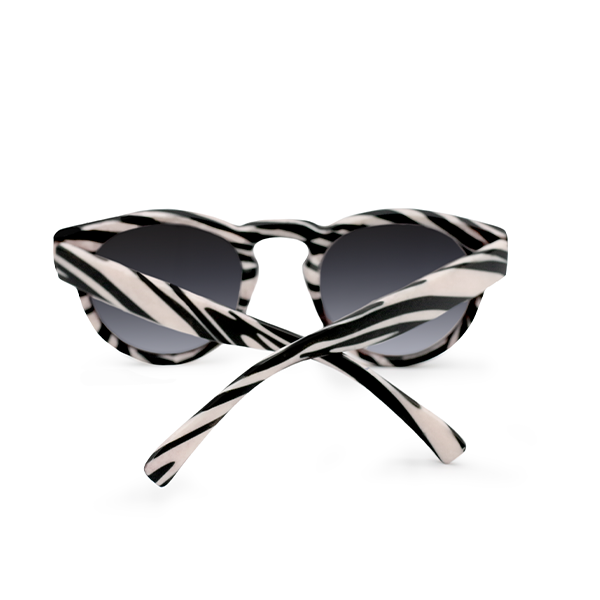 Chelsea Zebra Sunglasses Subtle Gradient Round Frames
