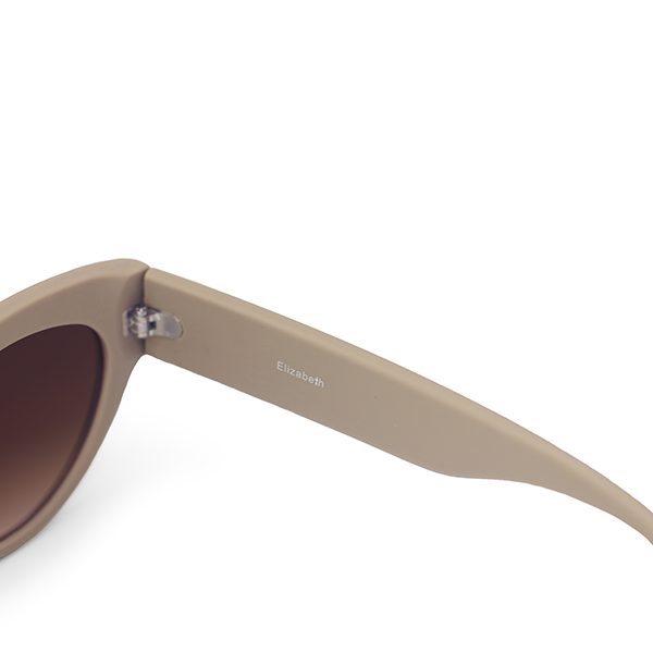 Elizabeth Nude Sunglasses TopFoxx Oval Cat Eye Matte Finish