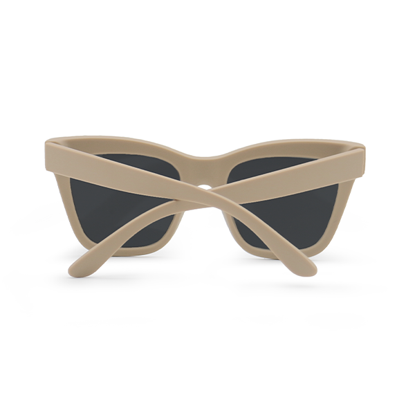 Cosmo Nude Square Cat Eye Sunglasses Matte Rubber Frames