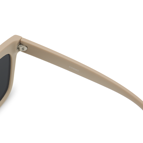 Cosmo Nude Square Cat Eye Sunglasses Matte Rubber Frames