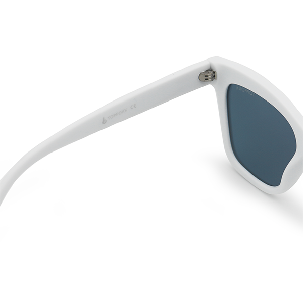 Cosmo White Rose Gold Sunglasses Oversized Cat Eye Frames