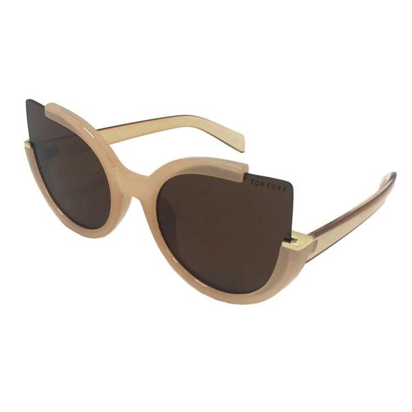 Sustainable Chloe Sunglasses Nude Frame Brown Lens Cat Eye
