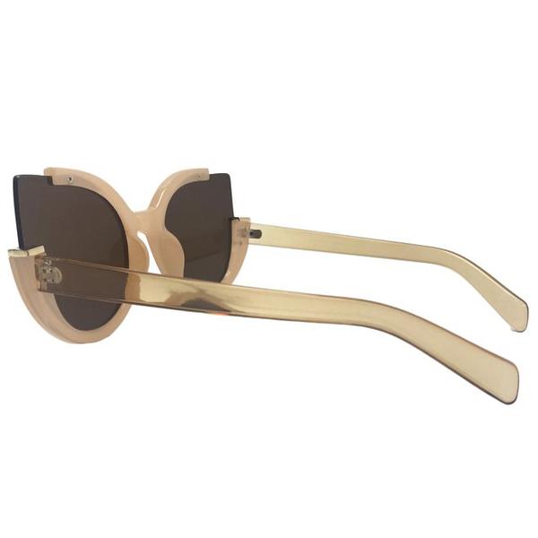 Sustainable Chloe Sunglasses Nude Frame Brown Lens Cat Eye