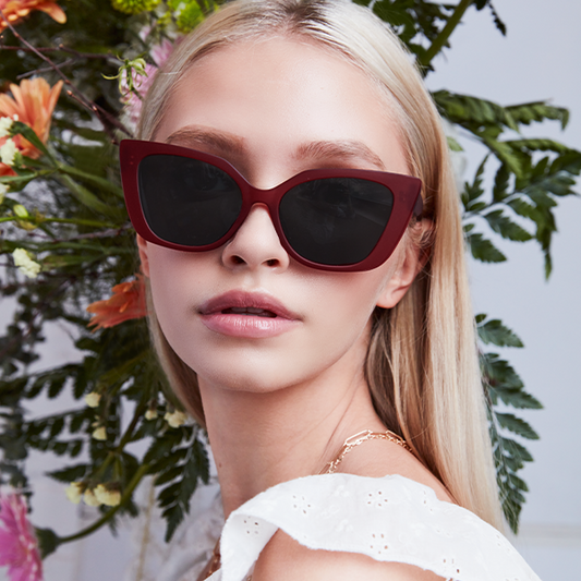 SOPHIA Ruby Sunglasses Old Hollywood Cat Eye TopFoxx Glamour