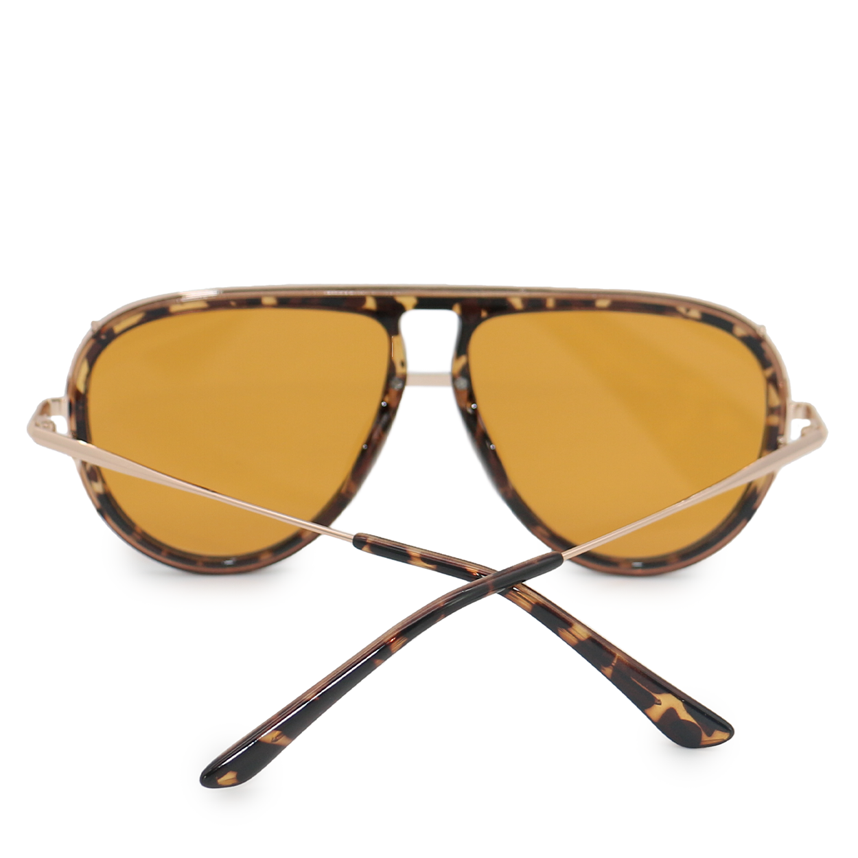 Ivy Luxe Yellow Round Tangle Free Aviator Sunglasses
