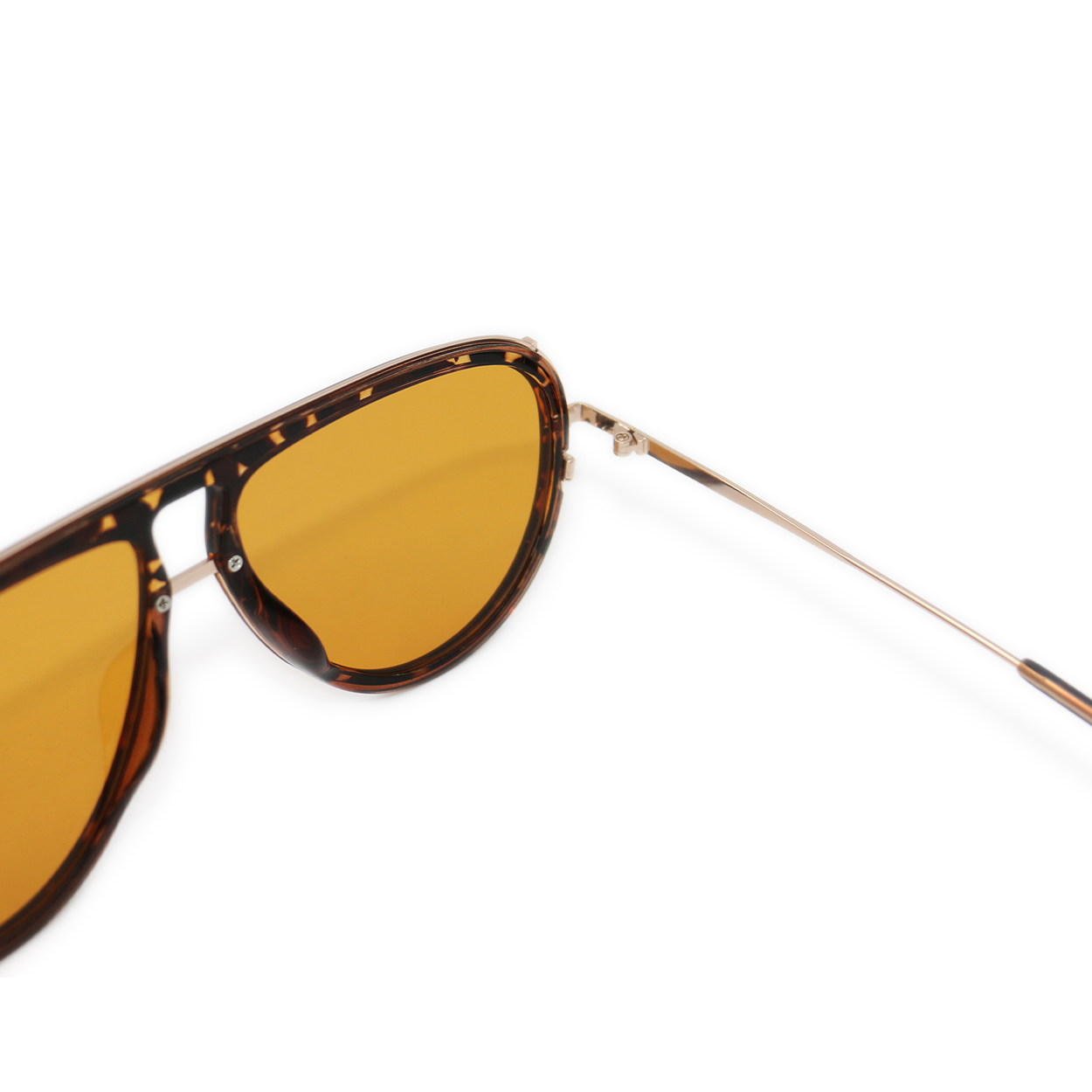 Ivy Luxe Yellow Round Tangle Free Aviator Sunglasses
