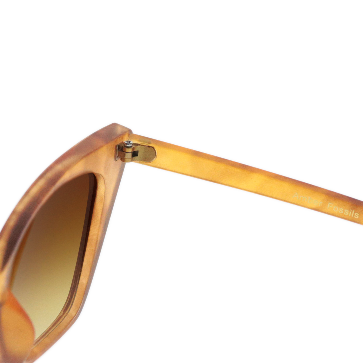 Nature Amber Fossils Cat Eye Sunglasses Gradient Lenses
