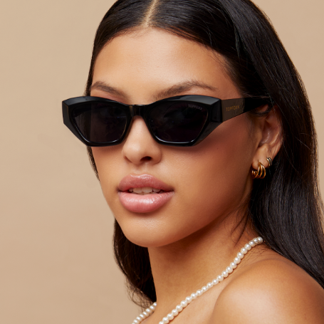 Bright As My Future Black Cat Eye Sunglasses for Women