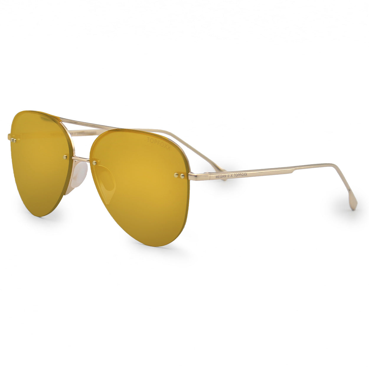 Smaller Megan 2 Mirrored Bronze Aviator Sunglasses