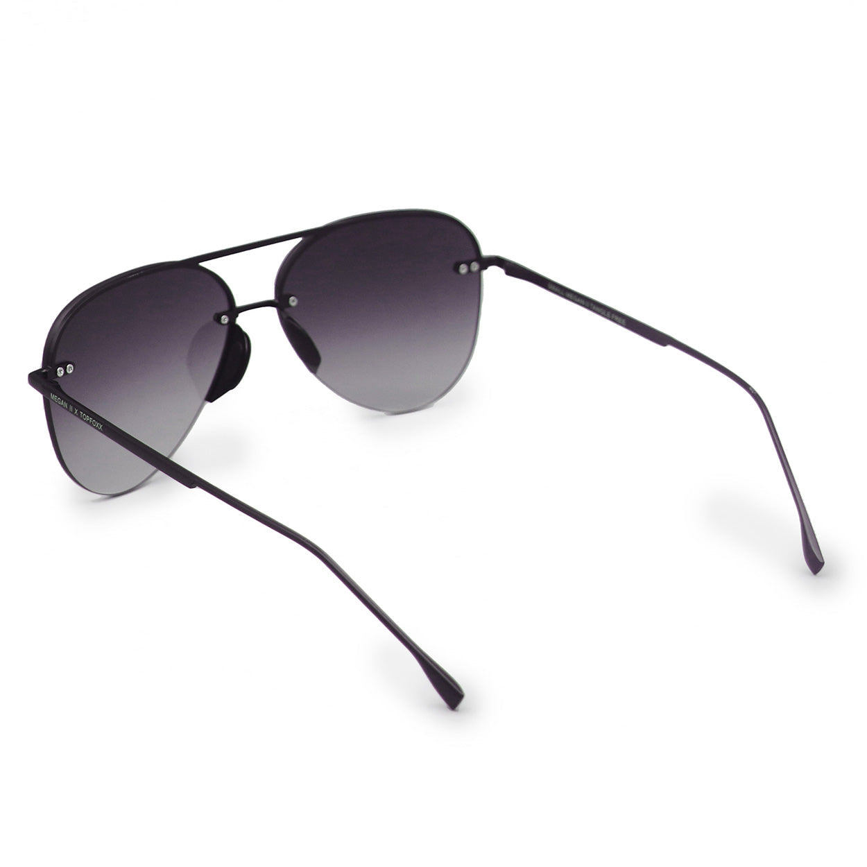 Smaller Megan 2 Faded Black Tangle Free Aviator Sunglasses