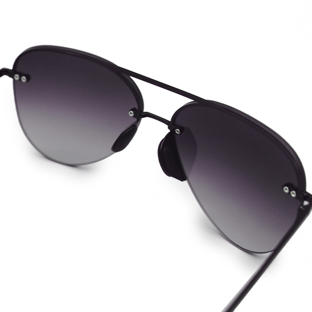 Smaller Megan 2 Faded Black Tangle Free Aviator Sunglasses