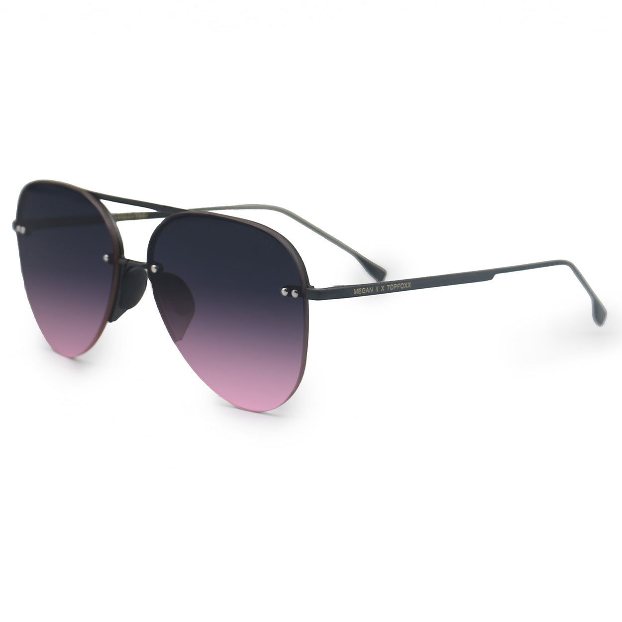 Smaller Megan 2 Aviator Sunglasses Faded Purple Pink
