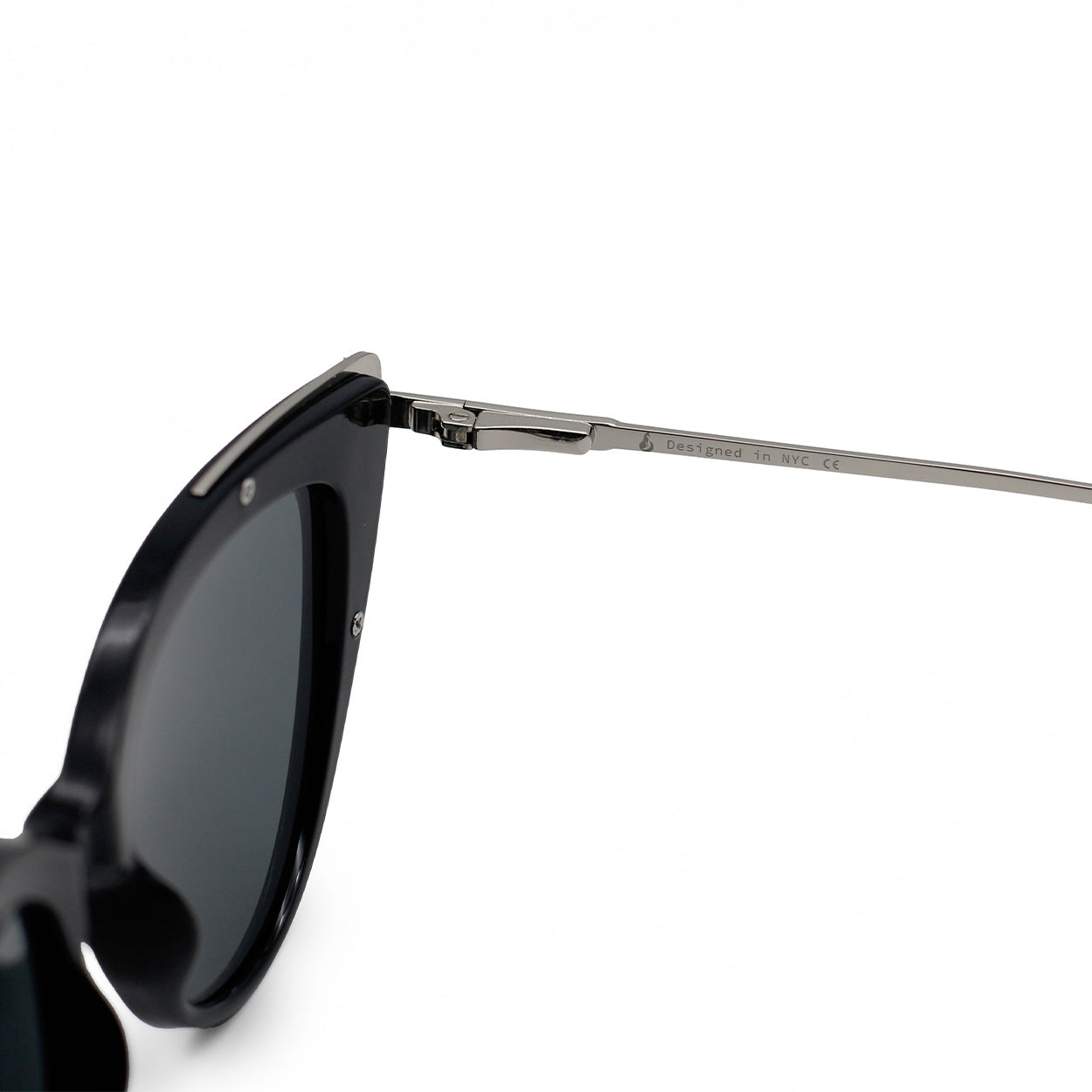 Too Focused Black Oversize Cat Eye Sunglasses UV 400
