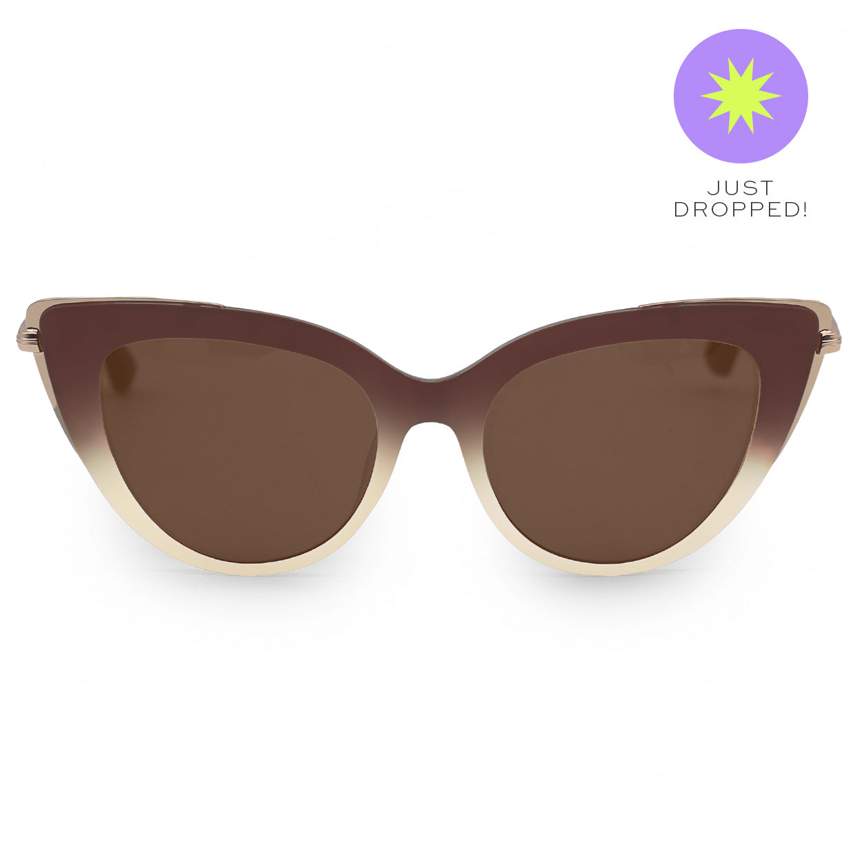 Too Focused Oversize Cat Eye Sunglasses UV 400 Protection