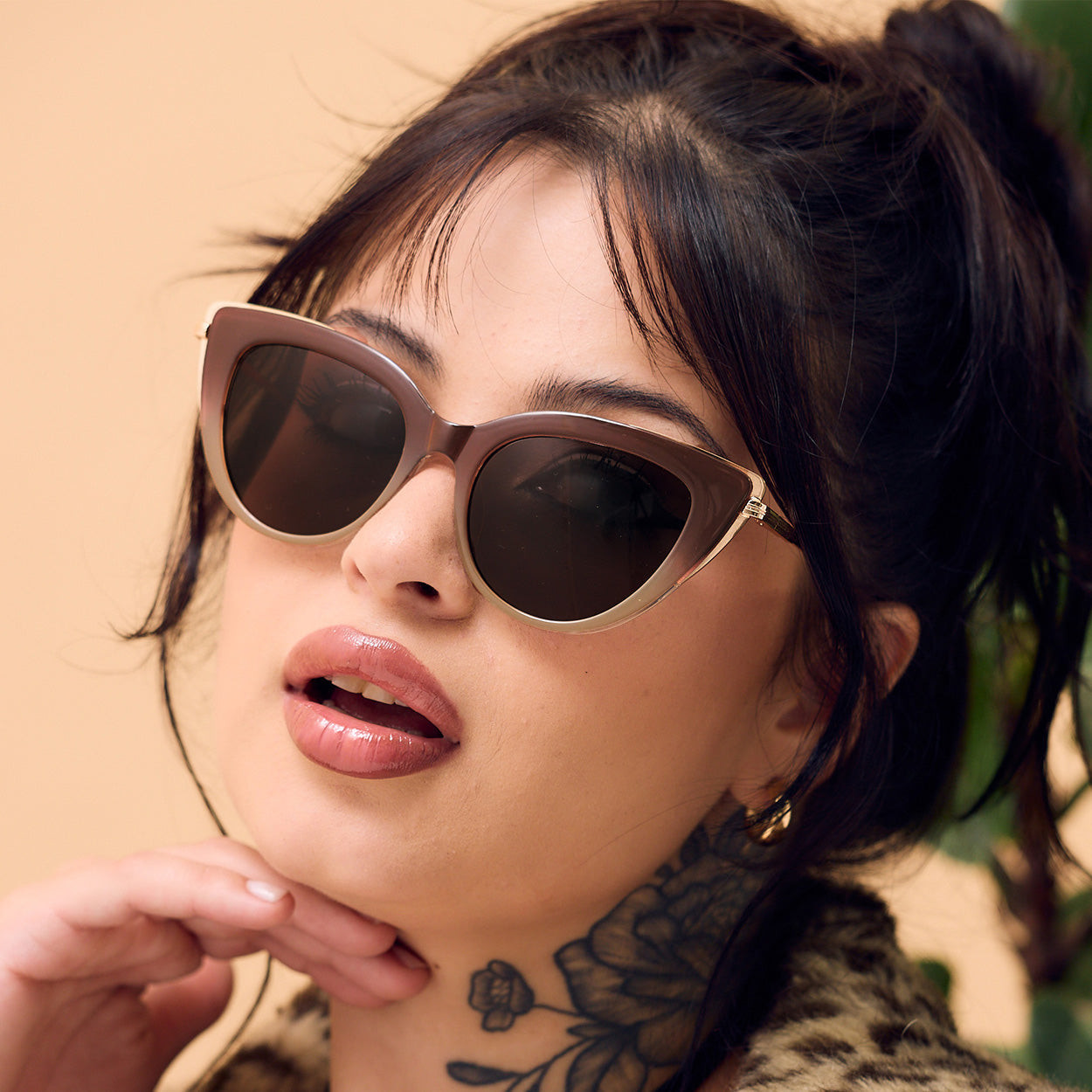 Too Focused Oversize Cat Eye Sunglasses UV 400 Protection