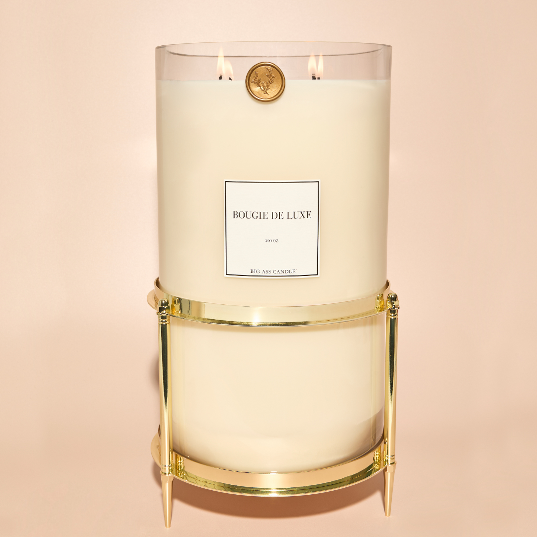 Luxurious Gold Plated Big Ass Candle Holder Sculpture