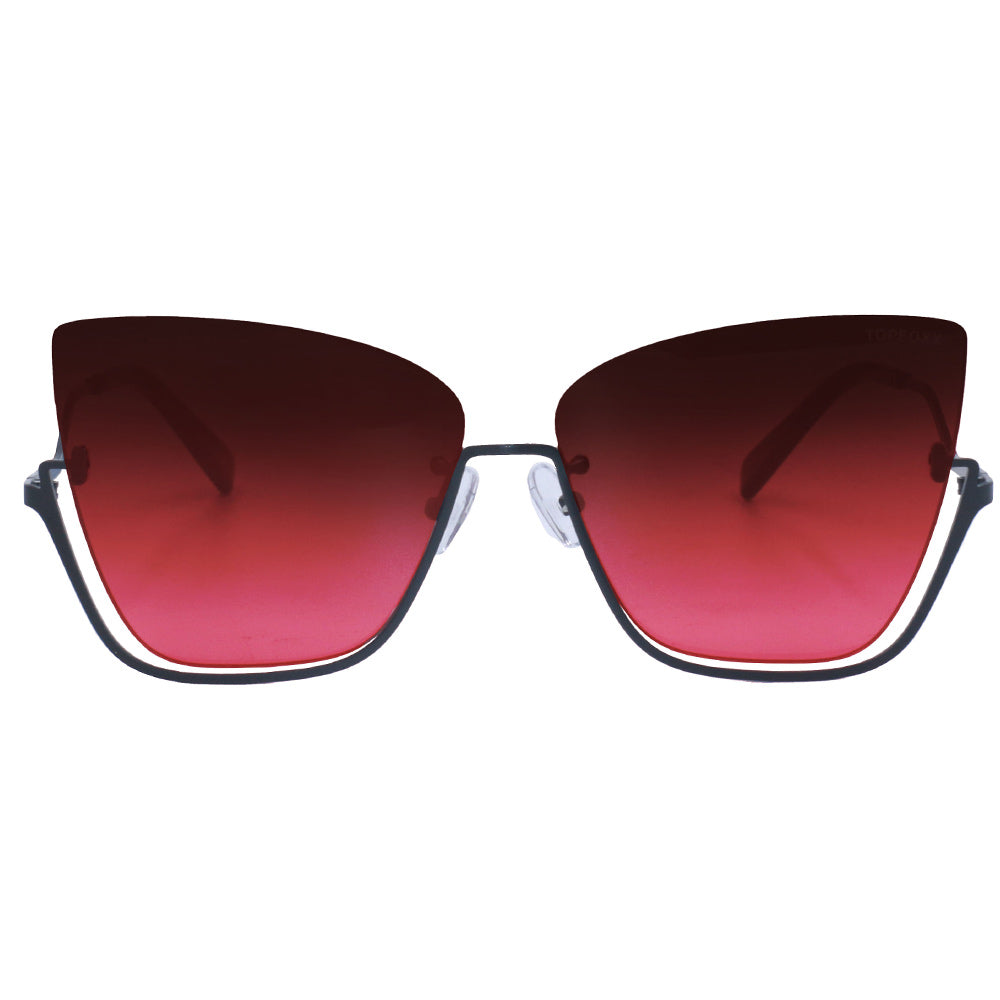 Vixen Ruby Rimless Metal Cateye Sunglasses Raya X TopFoxx