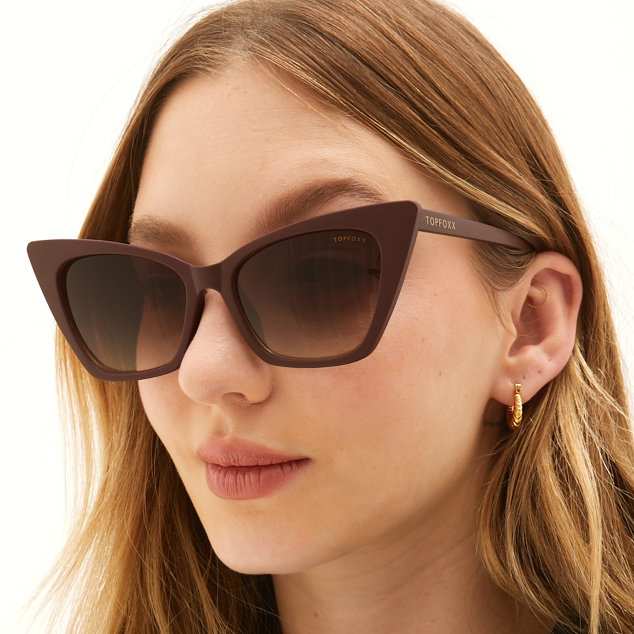 Nature Wahiba Sands Cat Eye Sunglasses Gradient Lenses