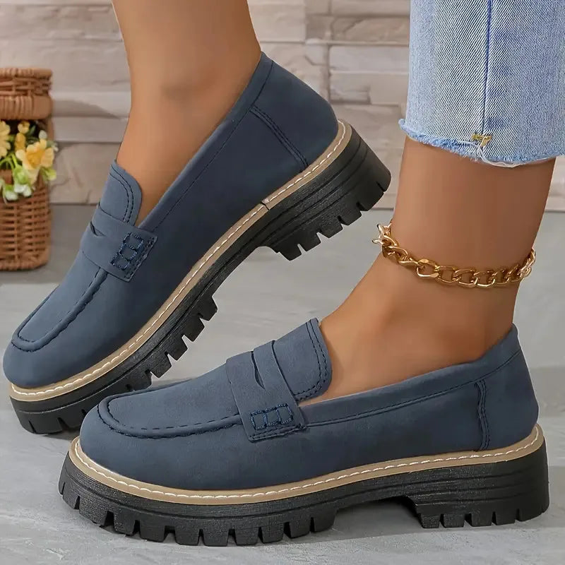 Casual Matte British Style Womens Shoes Comfortable