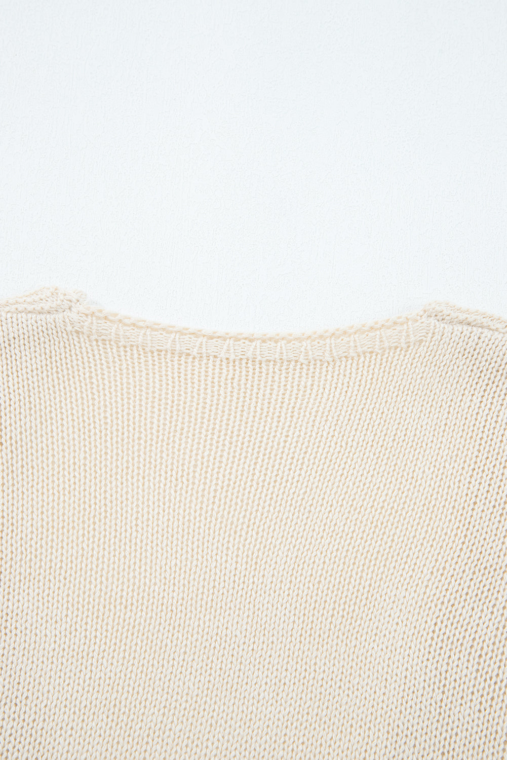 Smoke Gray Hollow Knit Cardigan With Eyelet Cutouts