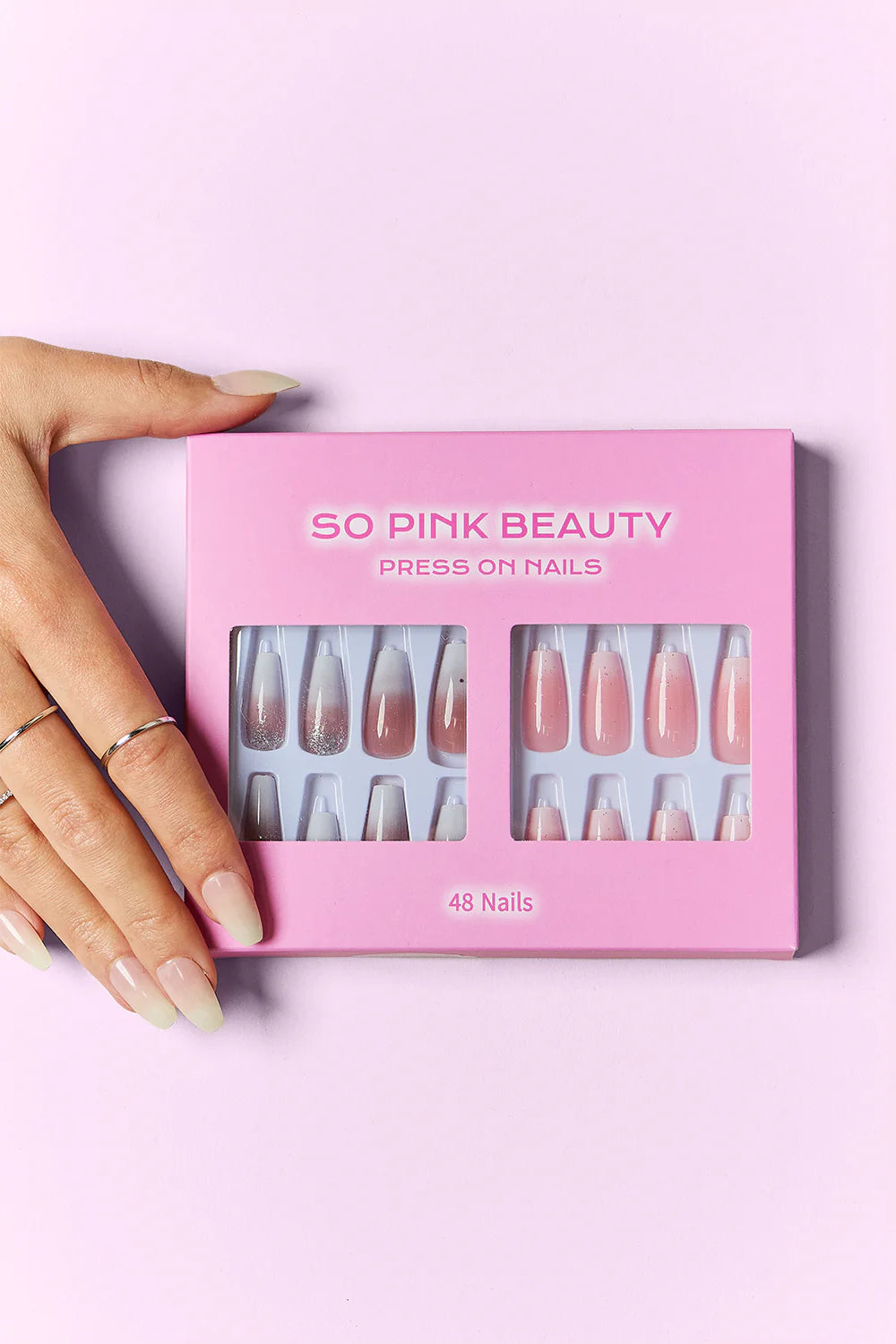 Get Glam with SO PINK BEAUTY Press-On Nails - 2 Packs of Fabulousness! 💅💖
