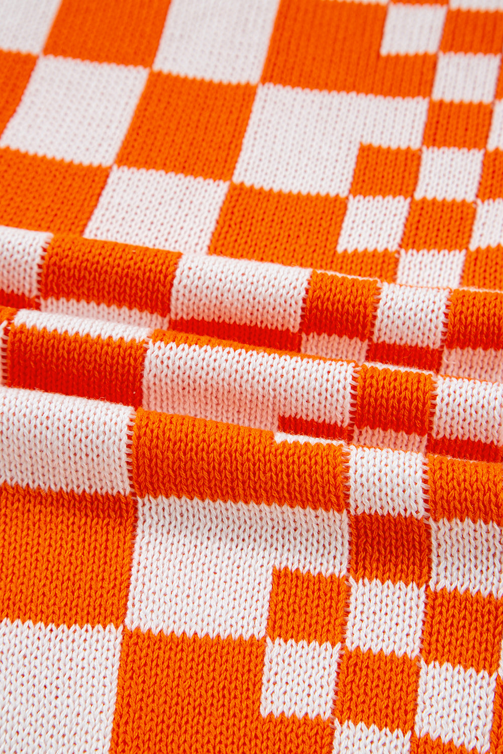 Checkered Open Front Drop Shoulder Cardigan Casual