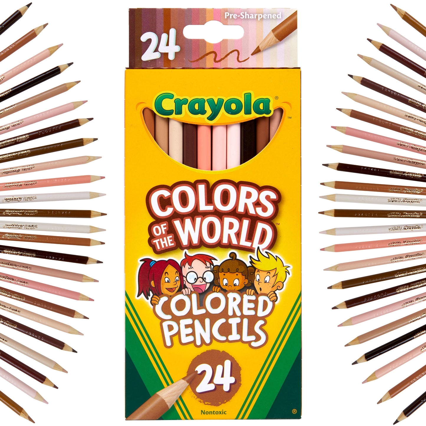 Crayola's Rainbow of Humanity Pencil Party Pack: 24 Shades for Tiny Artists and Teacher Survival Kits! 🌈✏️