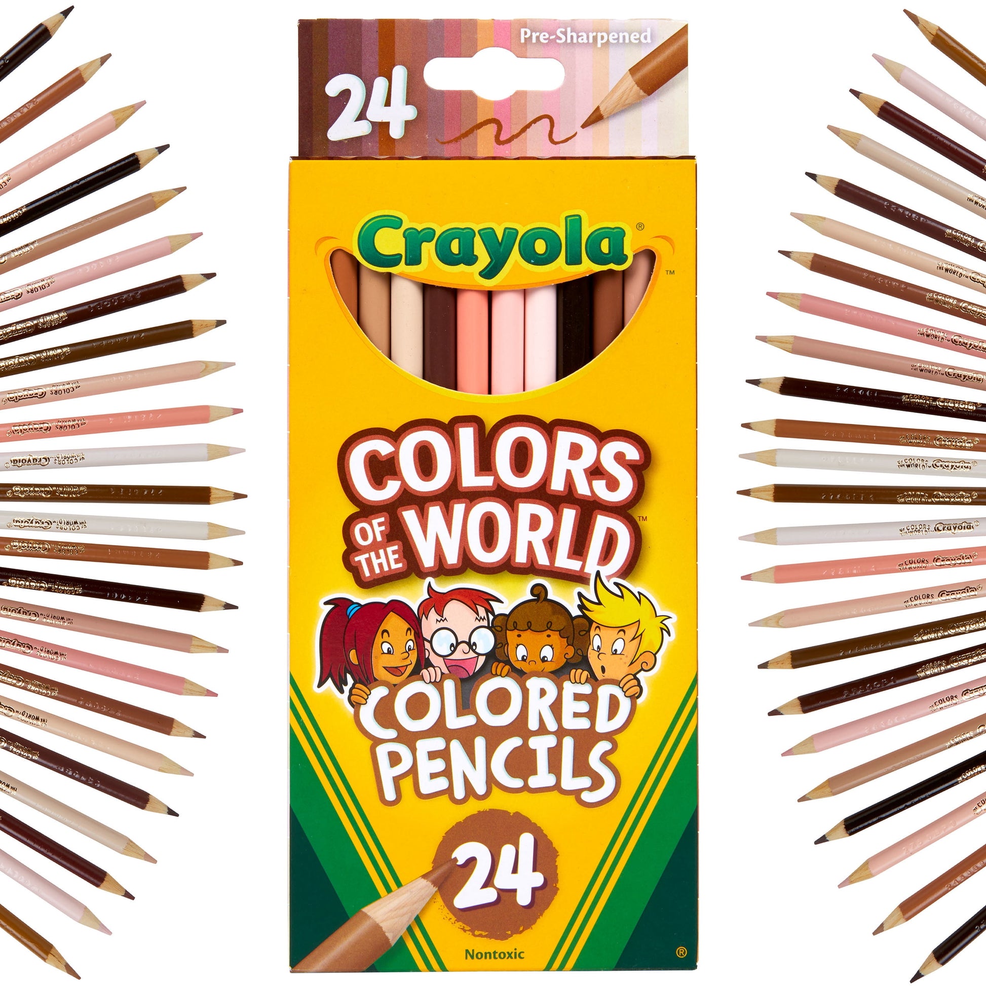 Crayola's Rainbow of Humanity Pencil Party Pack: 24 Shades for Tiny Artists and Teacher Survival Kits! 🌈✏️