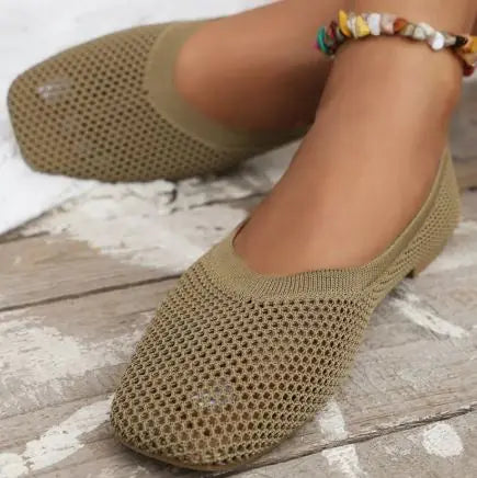 Breathable Mesh Womens Flat Shoes Casual Comfort All Day