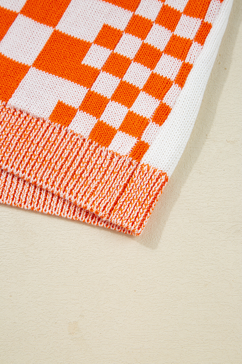 Checkered Open Front Drop Shoulder Cardigan Casual