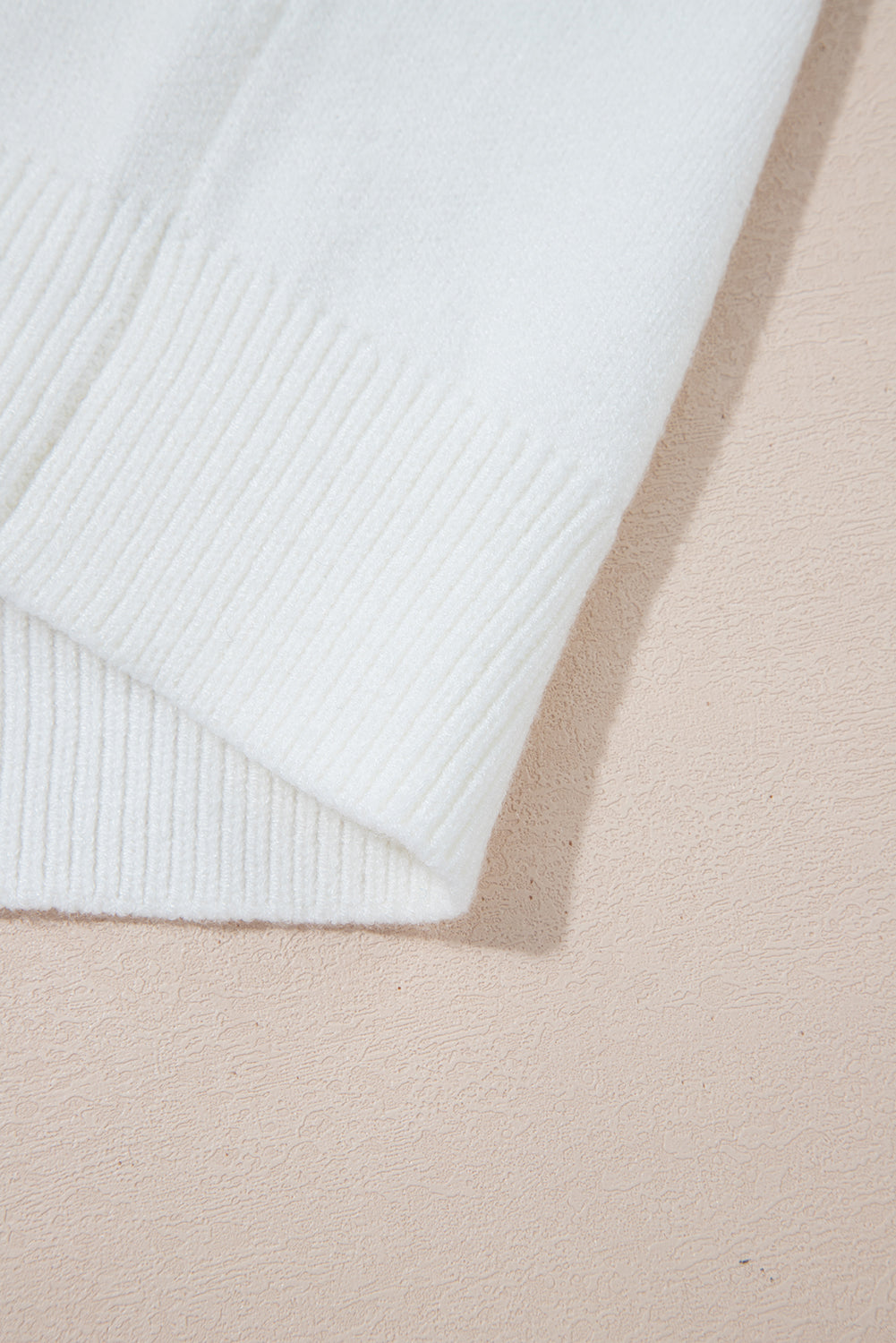 White Tinsel Knit Sweater With Horseshoe Star Pattern