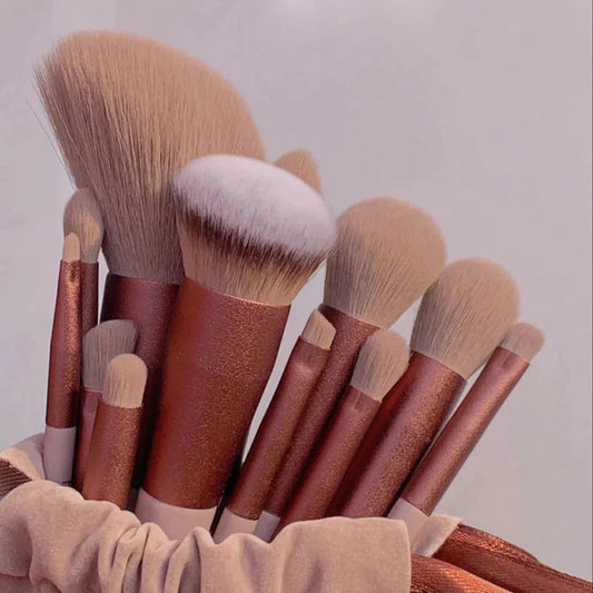 Get Your Glam On! ✨ 13-Piece Soft & Fluffy Makeup Brush Set for Flawless Foundation, Blush, and Eyeshadow! 💖 #BeautyMustHaves #MakeupMagic