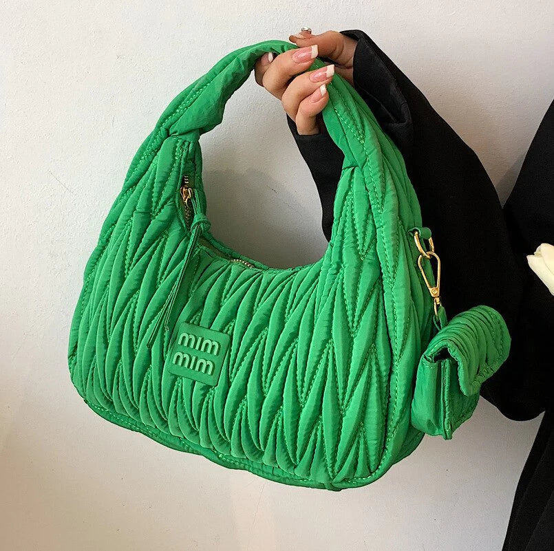 Elevate Your Style with Our New Luxury Nylon Hobo Bag & Coin Purse! Perfect for Any Evening Out! ✨👜 #Fashion #Luxury #Style2023