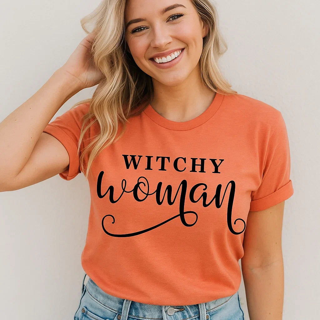 Spooktacular Witchy Woman Tee - Perfect for Halloween Fun! 🎃✨