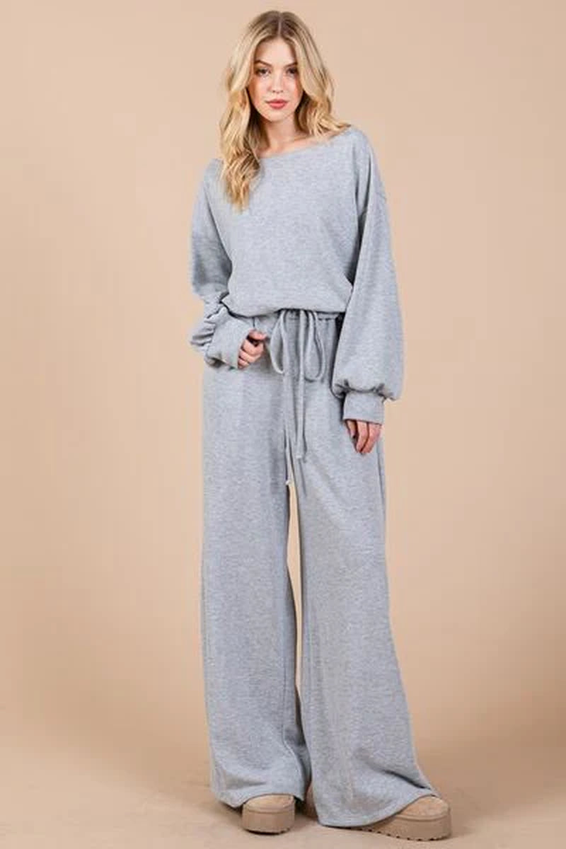 Transform Your Look with the Ces Femme Long Sleeve Boat Neck Jumpsuit – Your Ultimate Style Statement!