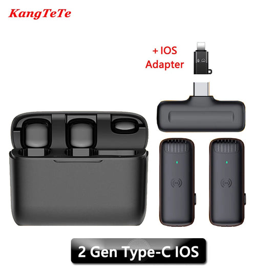 Get Crisp Audio Anywhere! 🎤✨ Portable Wireless Lavalier Mic with Noise Reduction for iPhone & Android - Comes with Charging Box! Perfect for Video Recording! 📱🎥