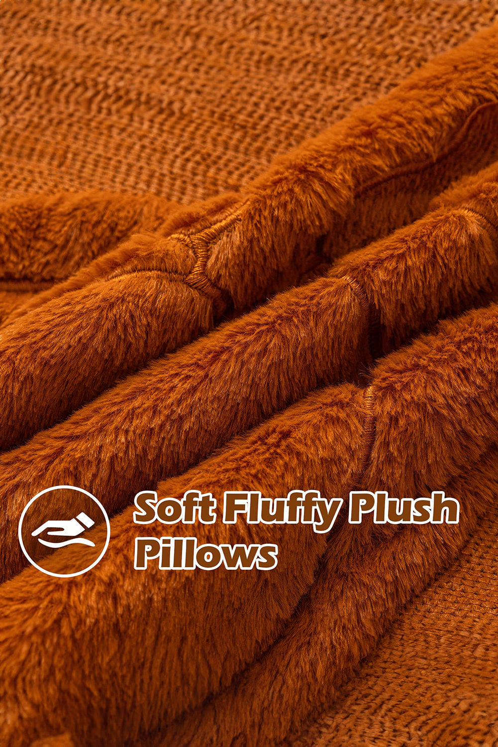 Orange Plush Textured Pumpkin Pillowcase Made From Terylene