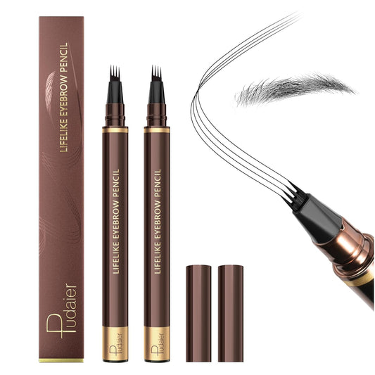 Achieve Flawless Brows All Day with Our 2 Pack Waterproof Microblading Eyebrow Pens! 💖✨ Perfect for Effortless, Natural-Looking Brows! 🖌️ #BeautyEssentials #BrowGoals