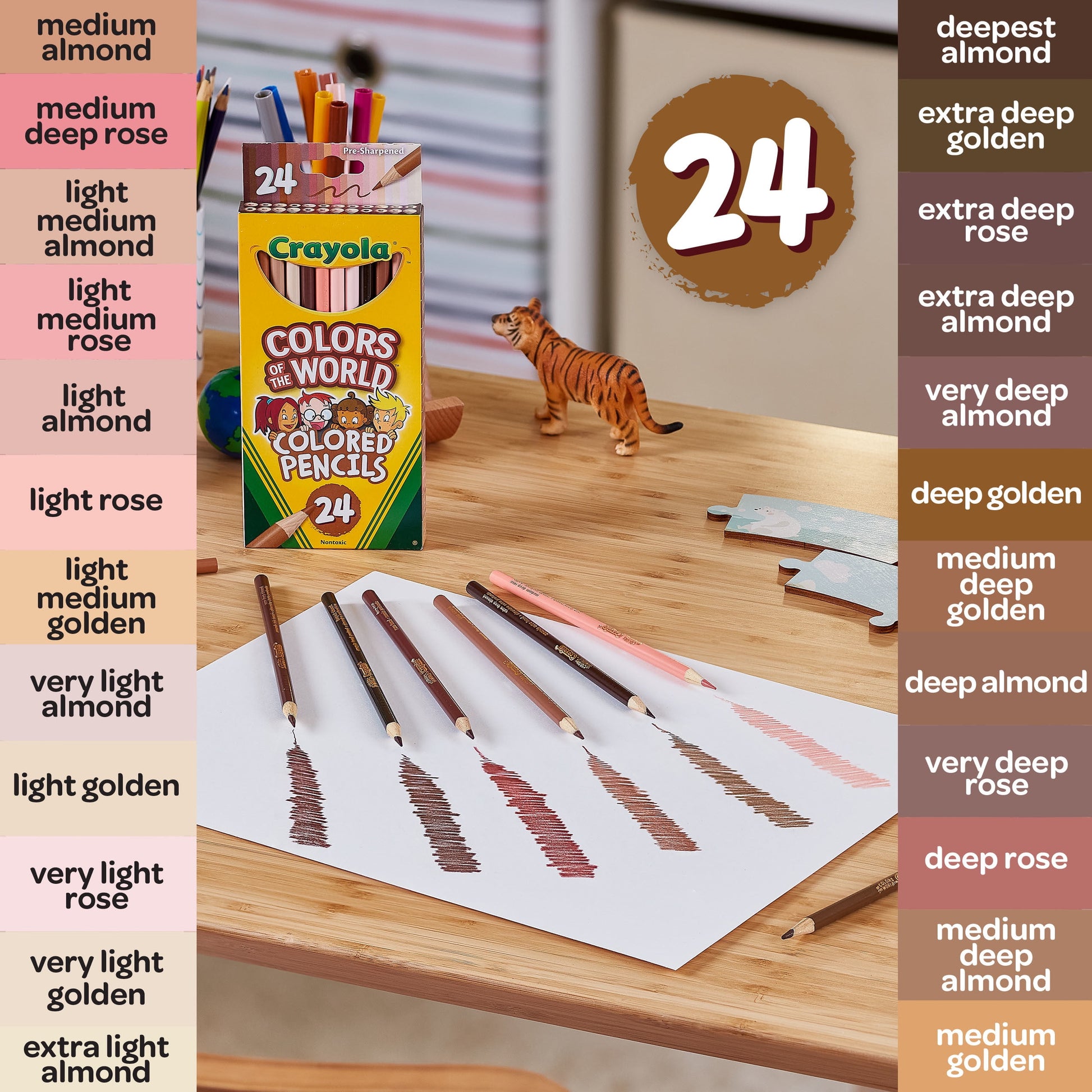 Crayola's Rainbow of Humanity Pencil Party Pack: 24 Shades for Tiny Artists and Teacher Survival Kits! 🌈✏️