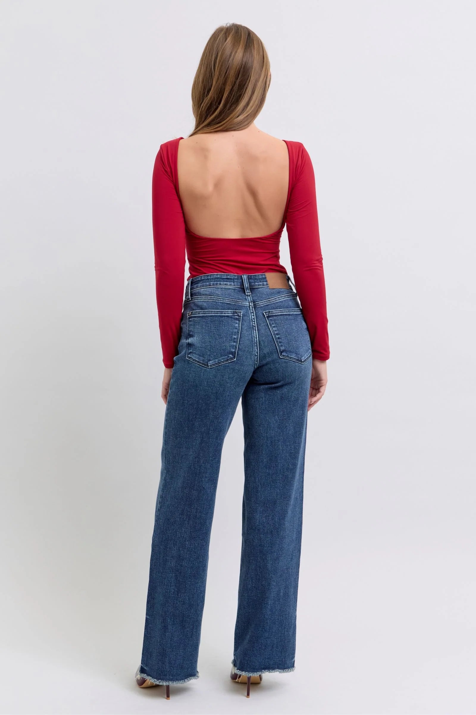 Rock your style with Judy Blue's Full Size Raw Hem Mid Rise Jeans! 🛍️✨ #FashionGoals #DenimLove
