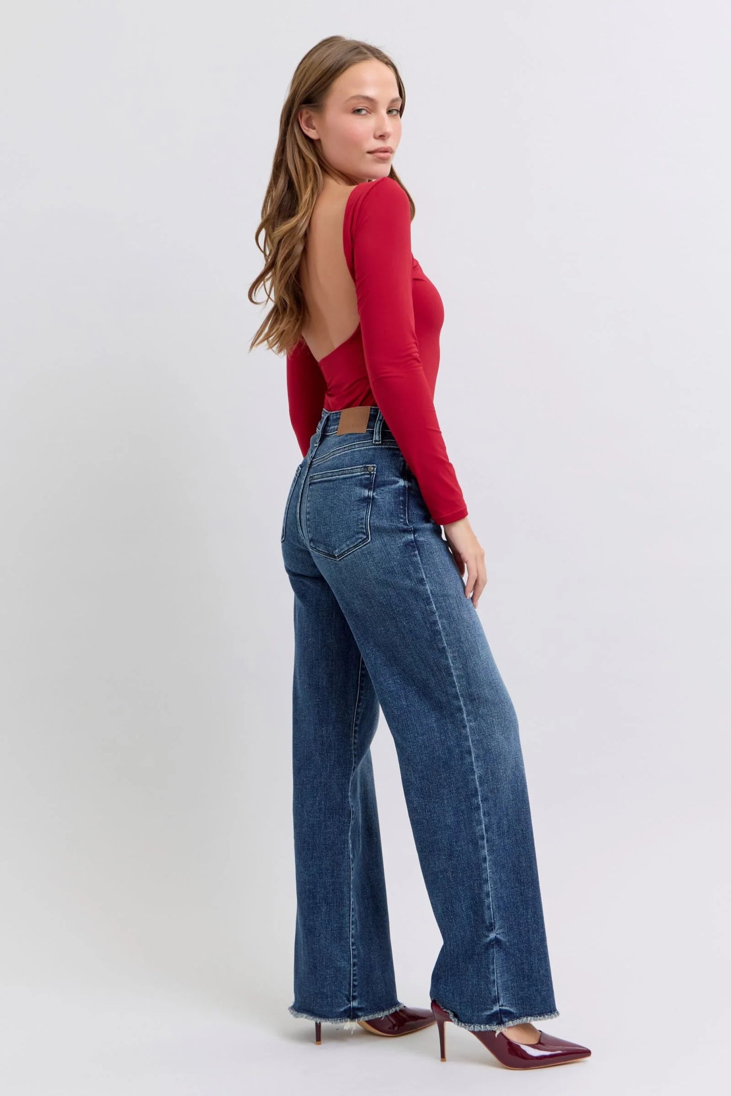 Rock your style with Judy Blue's Full Size Raw Hem Mid Rise Jeans! 🛍️✨ #FashionGoals #DenimLove
