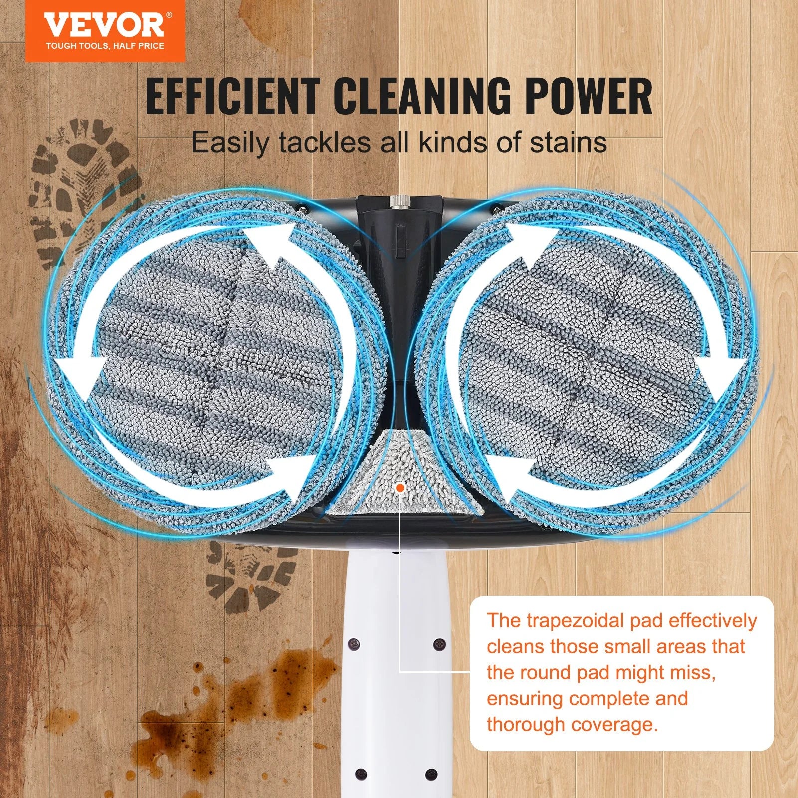 Say goodbye to dirt and hello to shine! ✨ Check out the VEVOR Cordless Electric Mop - your new cleaning superhero! 💪🧼 With a powerful battery for 40 mins of cleaning, LED headlight, and dual mop heads, it's perfect for hardwood and tile floors! 🏠💖 Plus, it comes with 8 microfiber pads for that extra sparkle! #CleaningMadeEasy #HomeEssentials