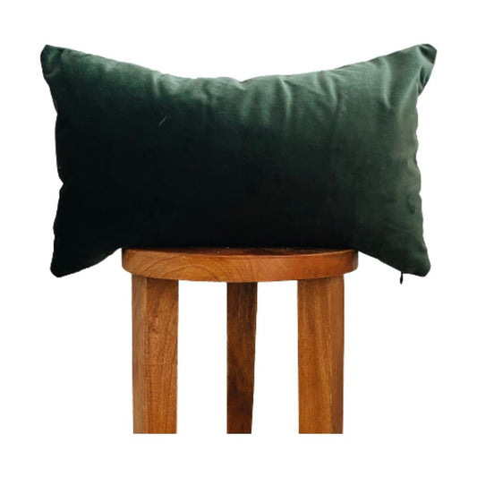 Luxor Emerald Green Velvet Lumbar Pillow Cover Decor