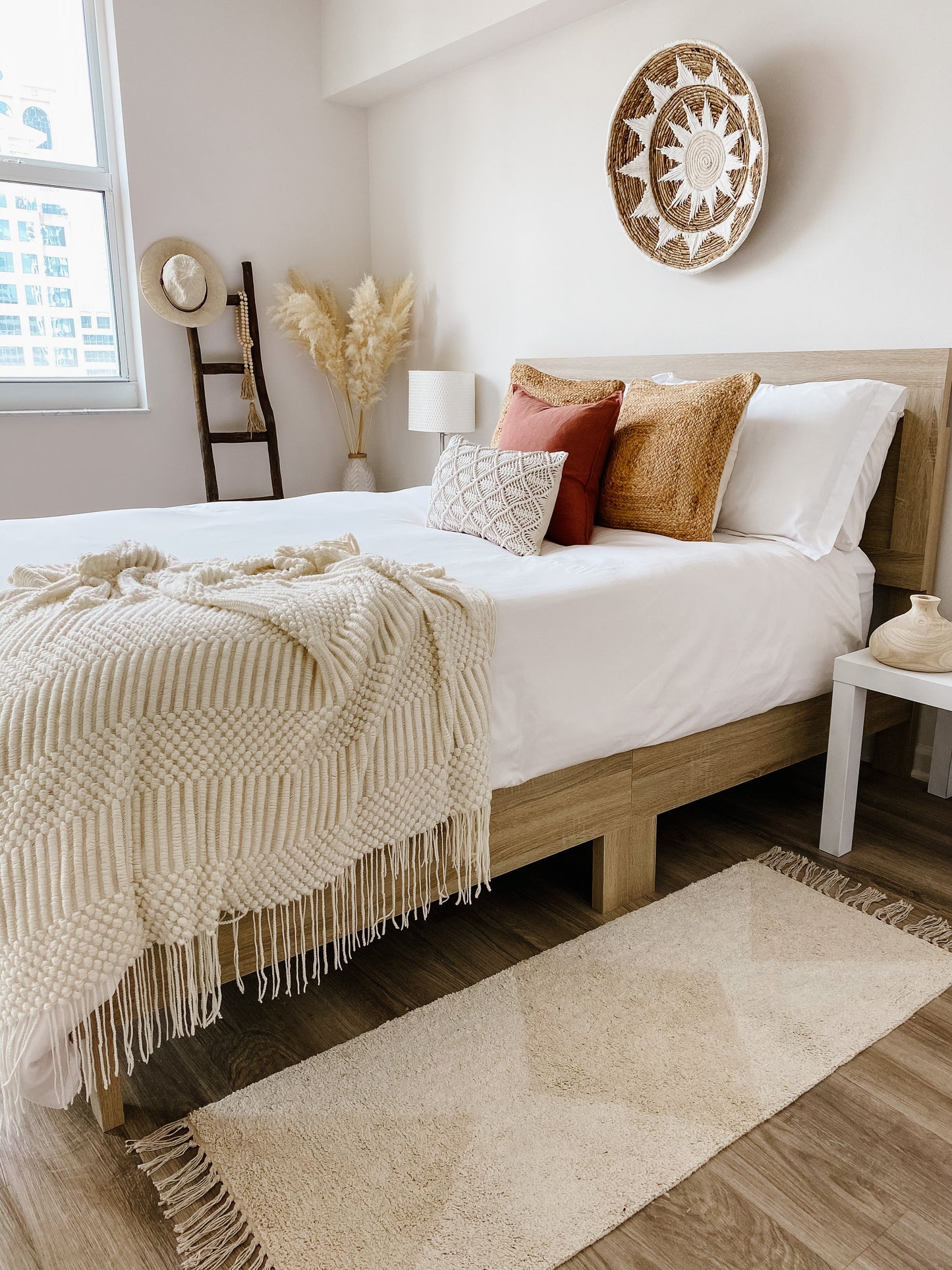 Khera Cream Throw Blanket 51x78 Acrylic Cozy Soft Warm