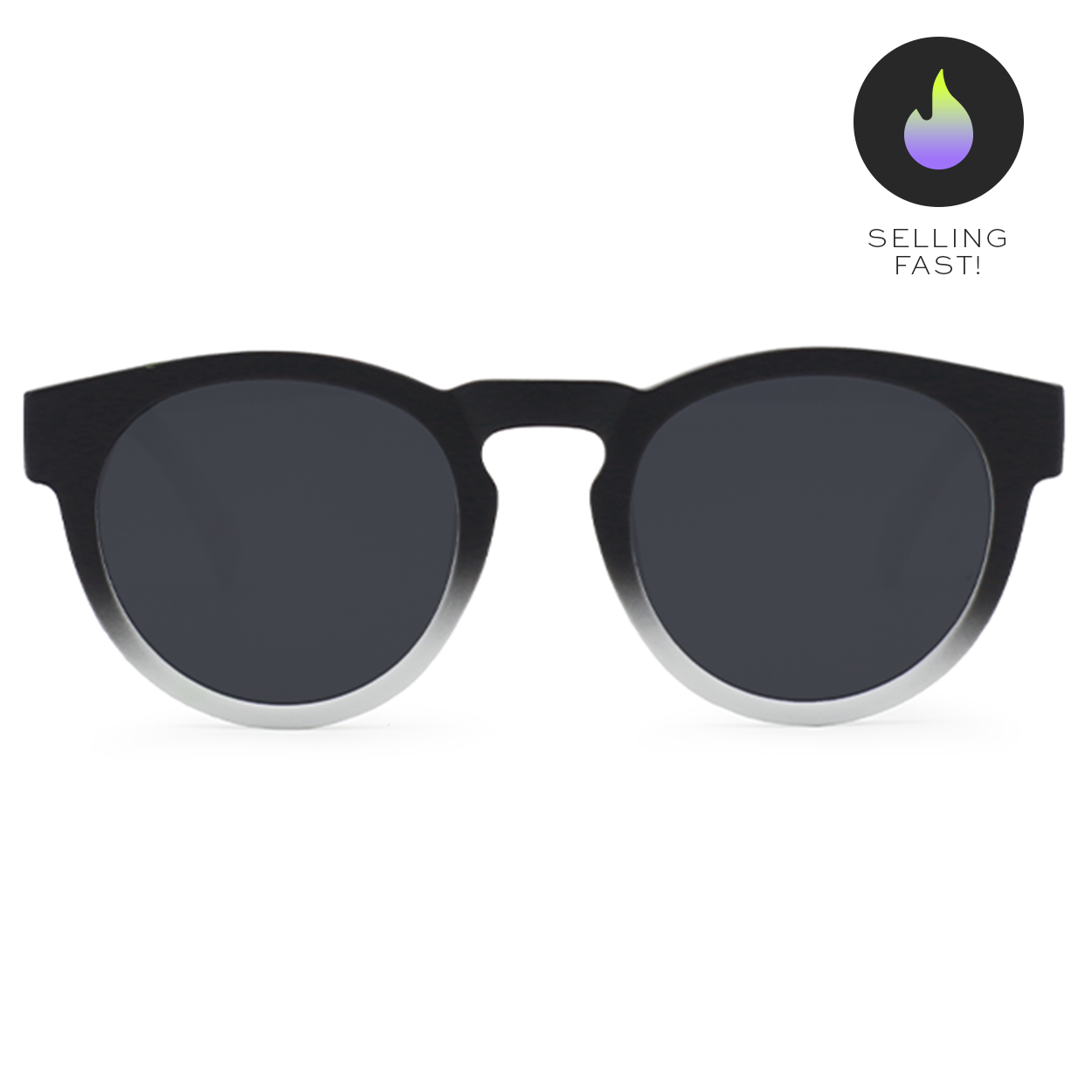 Chelsea Black And White Sunglasses With Gradient Lenses