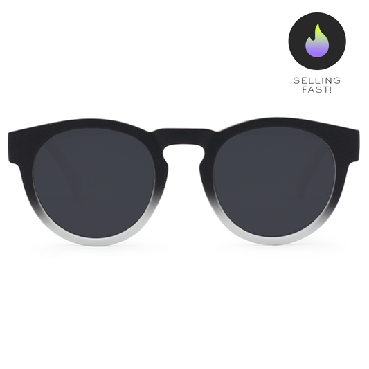 Chelsea Black And White Sunglasses With Gradient Lenses