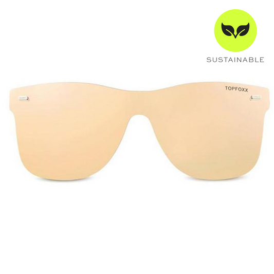 Sustainable Future Wife Gold Square Wayfarer Sunglasses