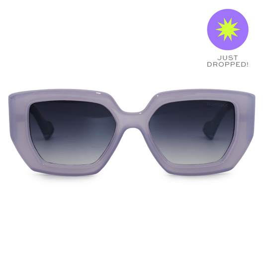 Incognito Lilac Marble Arm Oversized Sunglasses TopFoxx