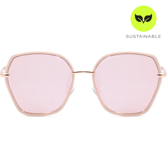 Sustainable Maya Rose Gold Oval Eyewear Gradient Frames